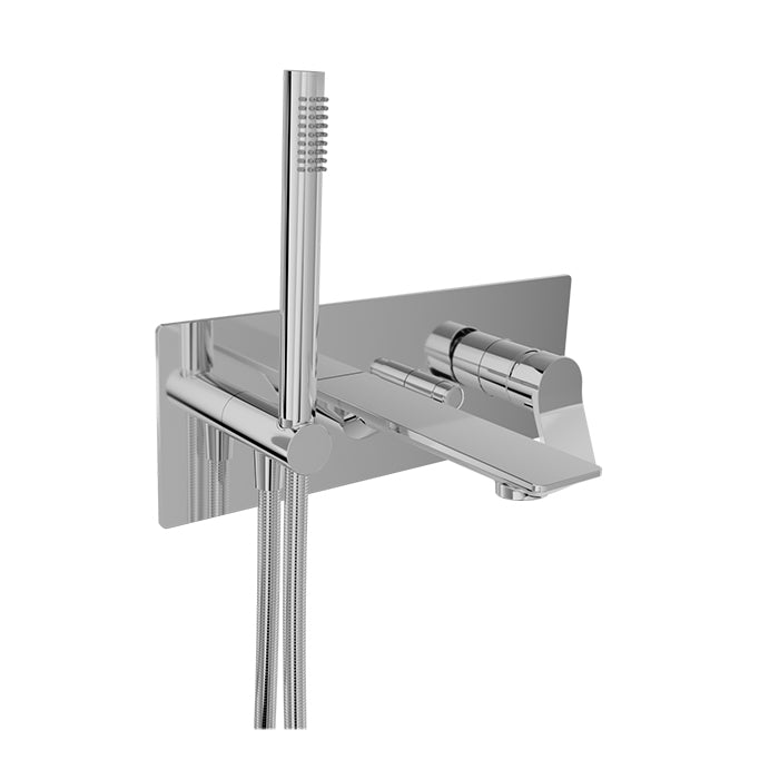 Baril Wall-mounted tub faucet with hand shower