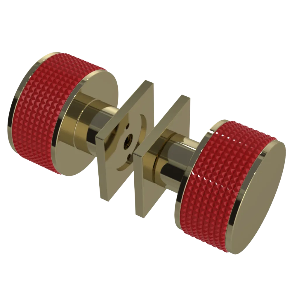 Rubinet Shower Door Knob (set) Natural Brass