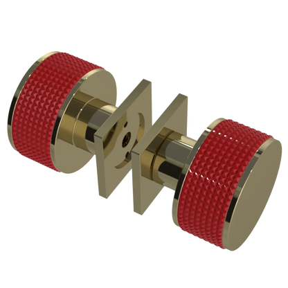 Rubinet Shower Door Knob (set) Natural Brass