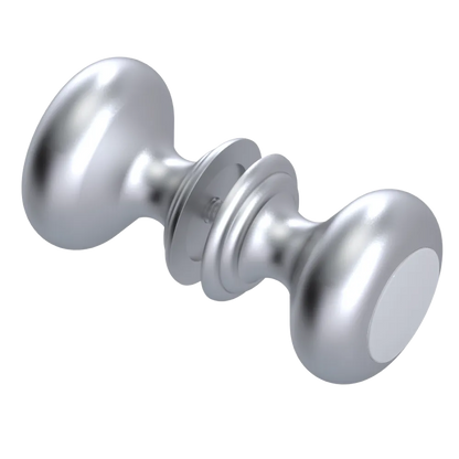 Rubinet Shower Door Knob (set) Satin Chrome