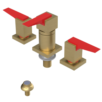 Rubinet Bidet Fitting with Spray, Diverter, and Vacuum Breaker (less drain) Satin Gold