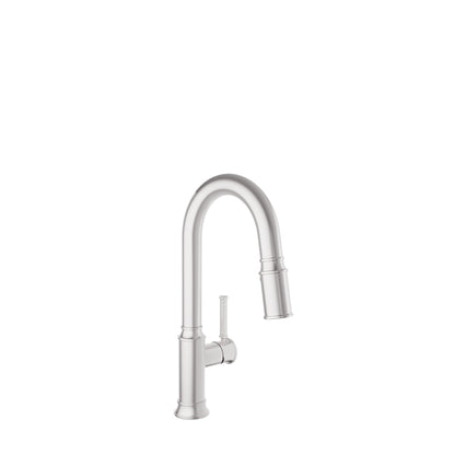 Baril Single-hole bar / prep kitchen faucet with 2-function pull-down spray