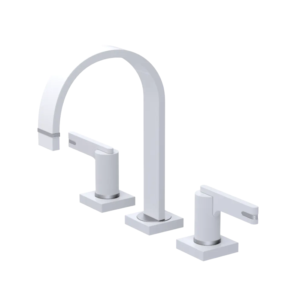 Rubinet Widespread Lav. Set. (less drain) White