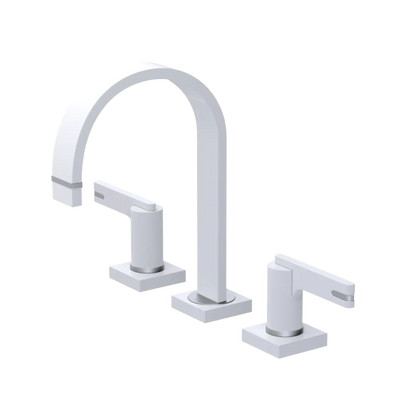 Rubinet Widespread Lav. Set. (less drain) White