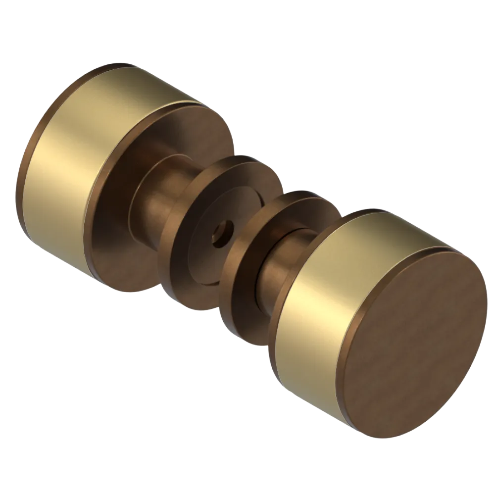 Rubinet Shower Door Knob (set) Tuscan Brass