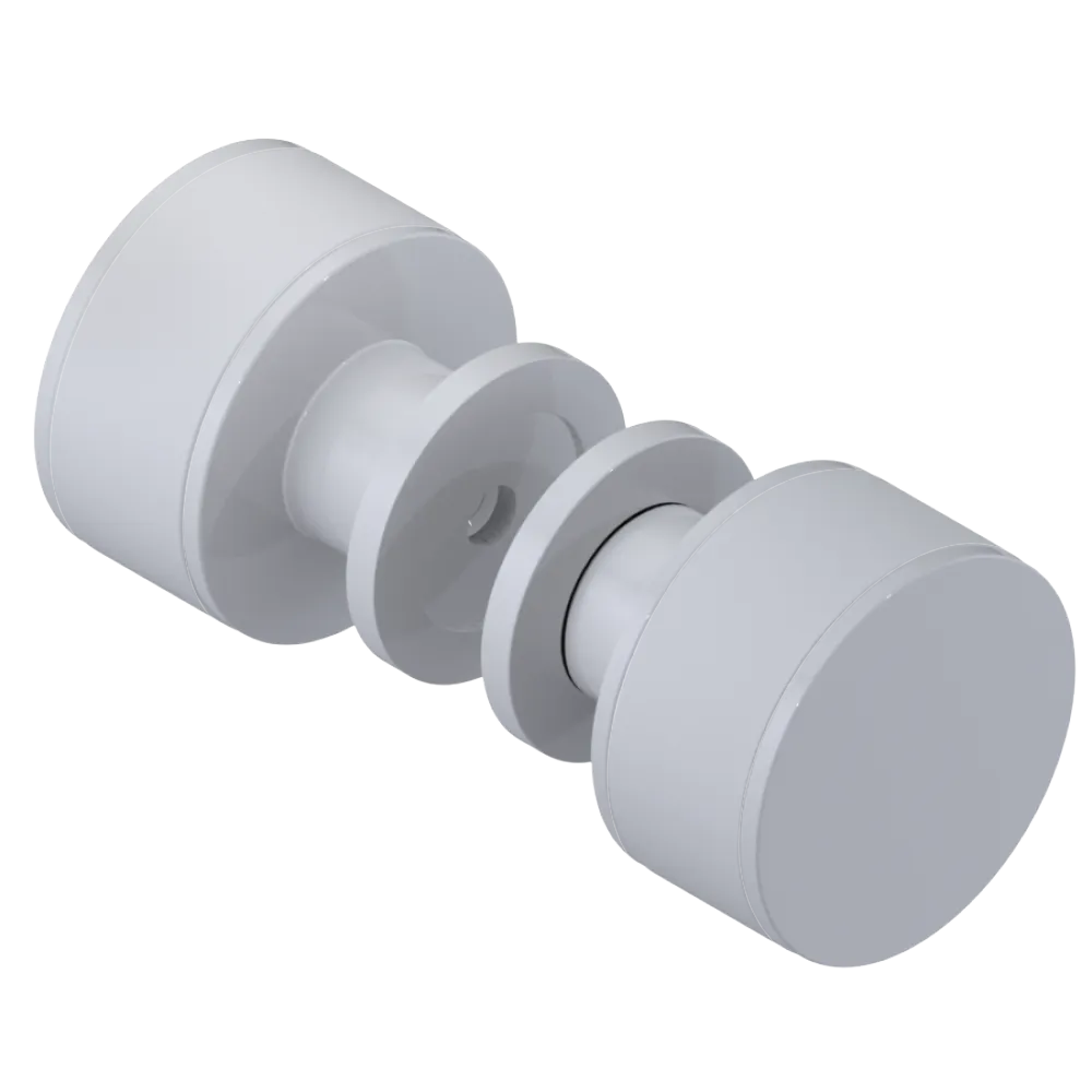 Rubinet Shower Door Knob (set) White