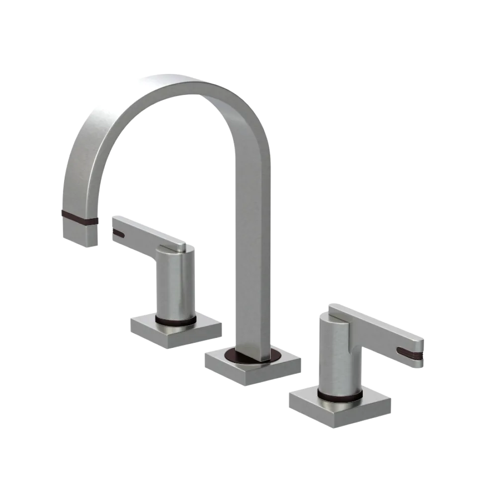 Rubinet Widespread Lav. Set. (less drain) Satin Nickel