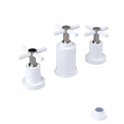 Rubinet Bidet Fitting with Spray, Diverter, and Vacuum Breaker (less drain) White