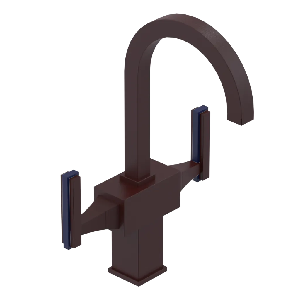 Rubinet Single Hole Dual Handle Lav. Set. (less drain) Bordeaux
