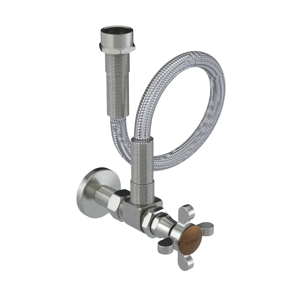 Rubinet Exposed Supply Kit (classic) x2 Satin Nickel