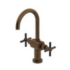 Rubinet Single Hole Dual Handle Lav. Set with LaSalle Spout (less drain) Tuscan Brass