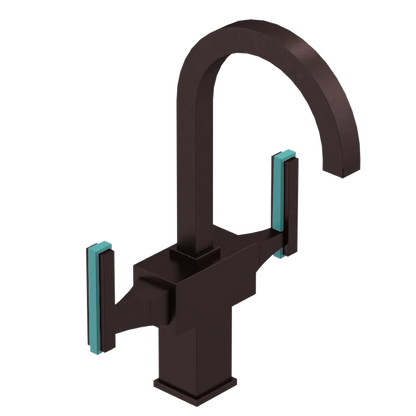 Rubinet Single Hole Dual Handle Lav. Set. (less drain) Oil Rubbed Bronze