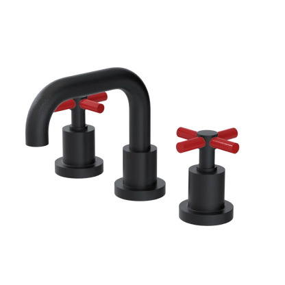 Rubinet Widespread Lav. Set. (less drain) Matt Black