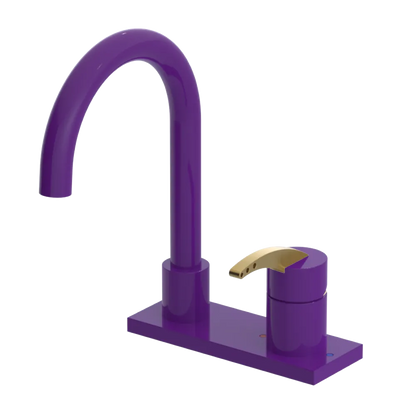 Rubinet 4" Centre Single Control Lav. Set. (less drain) Purple Haze
