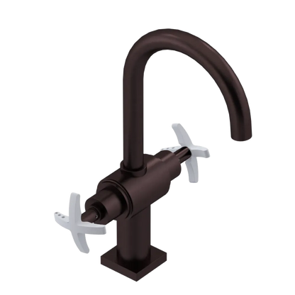 Rubinet Single Hole Dual Handle Lav. Set. (less drain) Oil Rubbed Bronze
