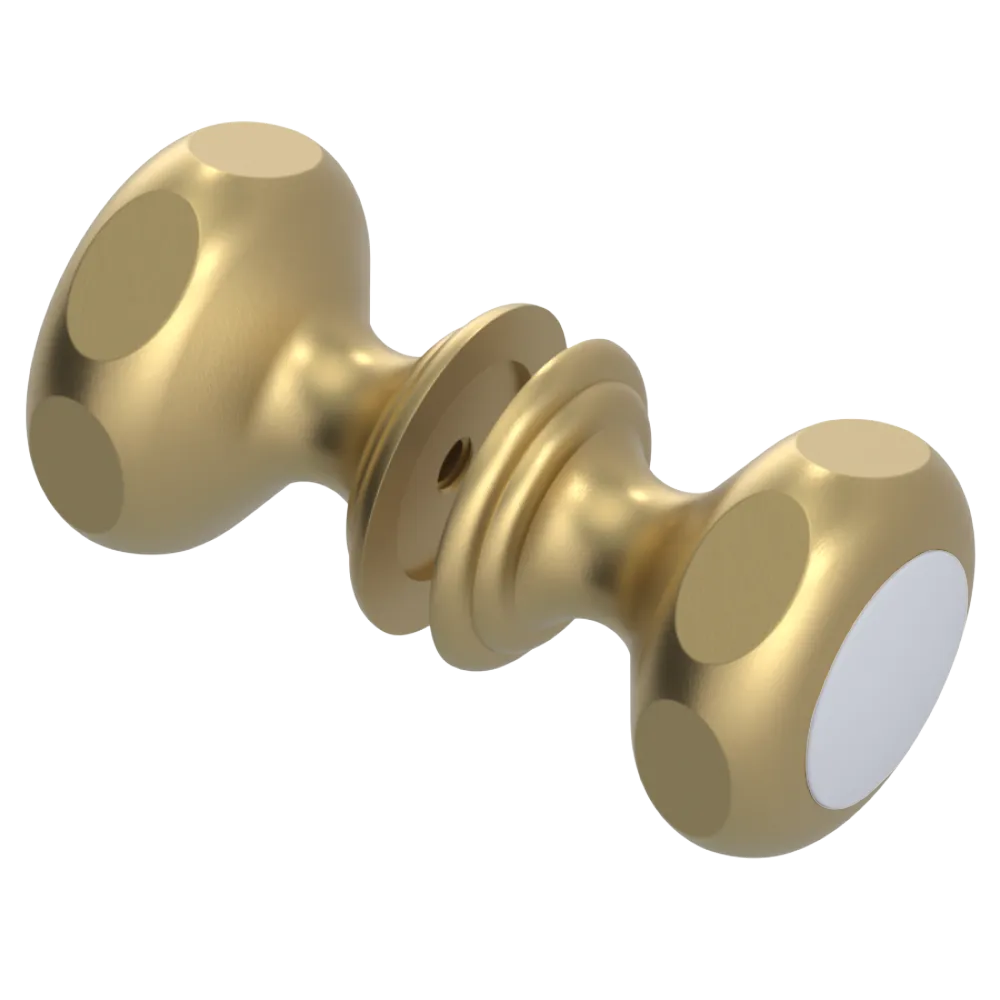 Rubinet Shower Door Knob (set) Satin Brass