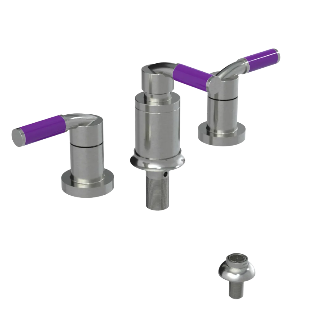 Rubinet Bidet Fitting with Spray, Diverter, and Vacuum Breaker (less drain) Satin Nickel