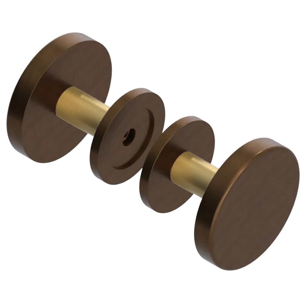 Rubinet Shower Door Knob (set) Tuscan Brass