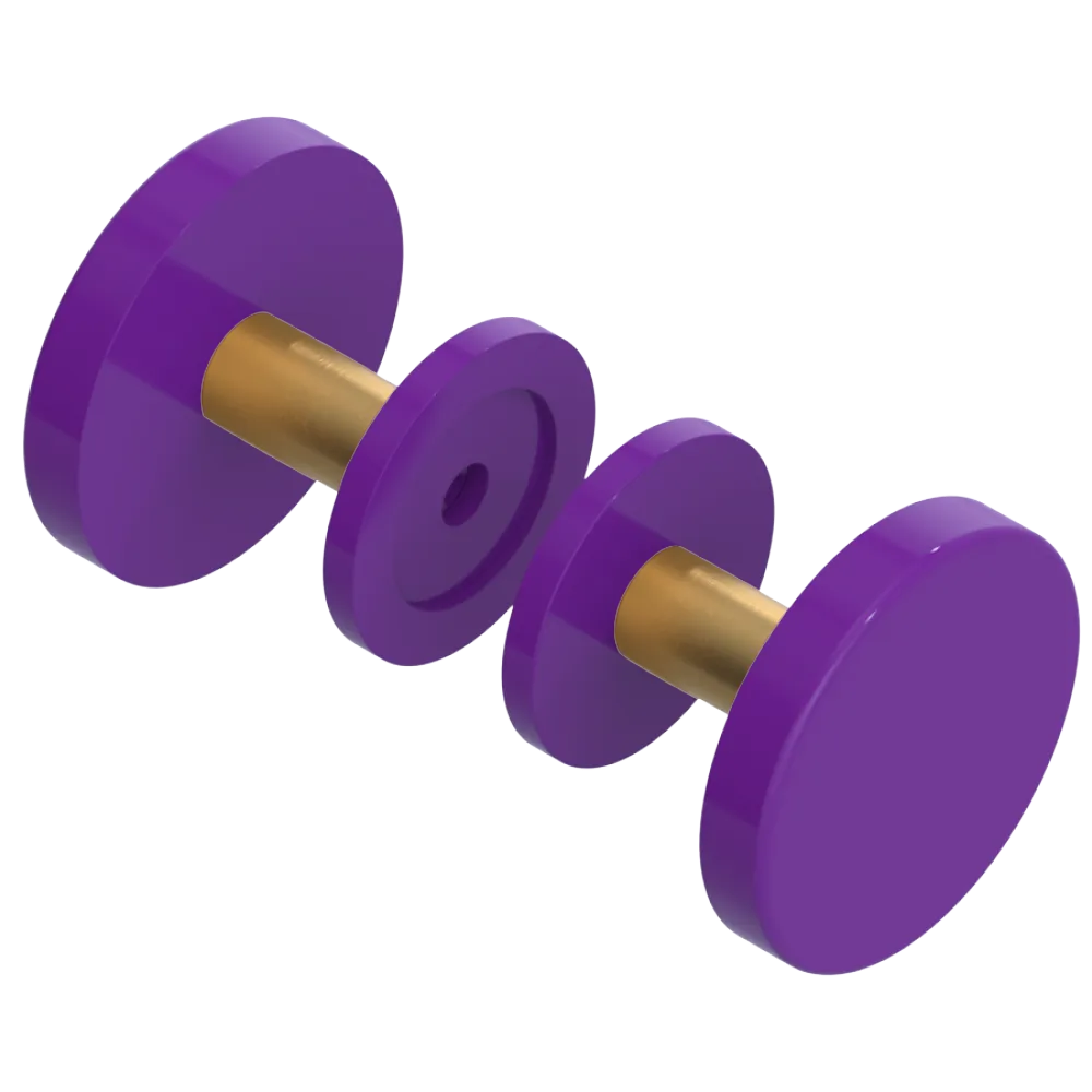 Rubinet Shower Door Knob (set) Purple Haze