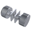 Rubinet Shower Door Knob (set) Satin Chrome