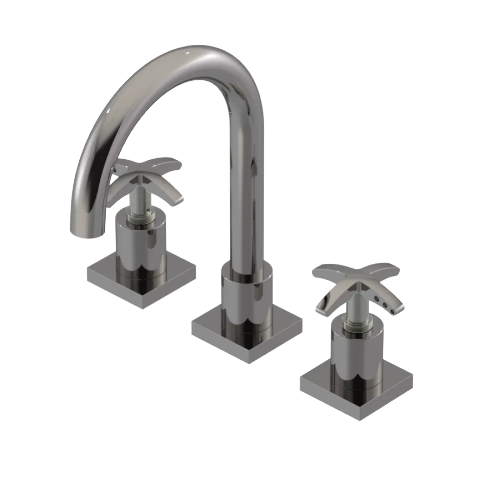 Rubinet Widespread Lav. Set. (less drain) Polished Nickel
