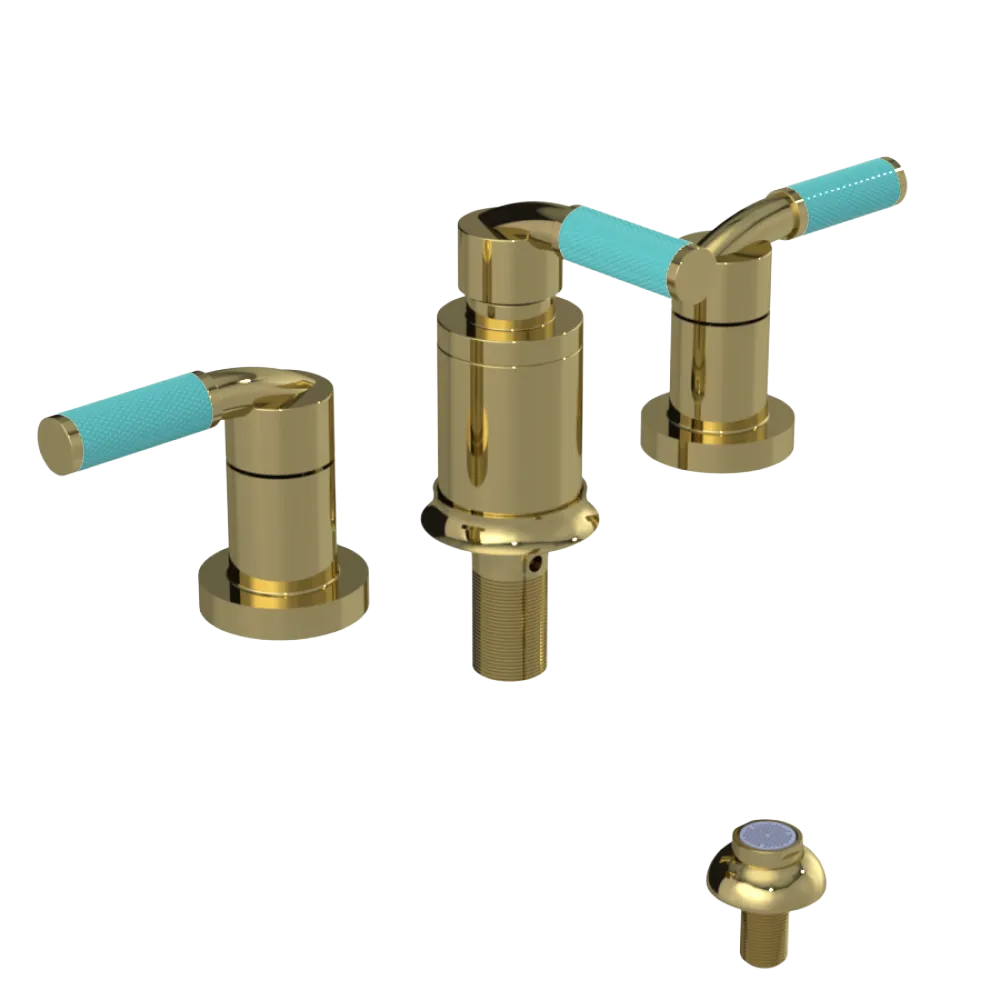 Rubinet Bidet Fitting with Spray, Diverter, and Vacum Breaker (Less Drain) Natural Brass