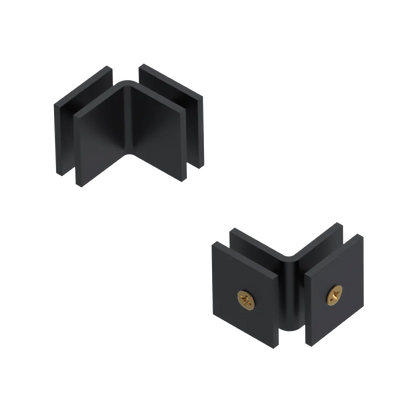 Rubinet 90 Glass to Glass Open Face Matt Black