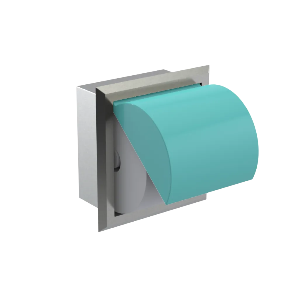 Rubinet RECESSED TOILET PAPER HOLDER Satin Nickel
