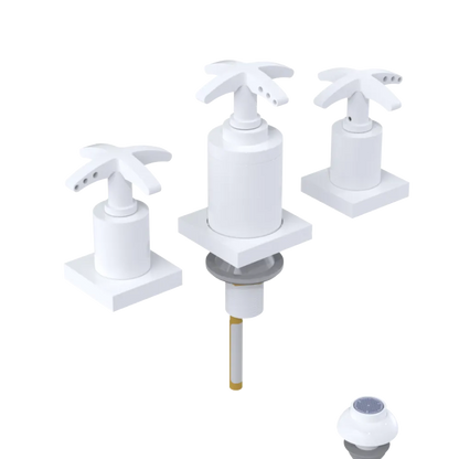 Rubinet Bidet Fitting with Spray, Diverter, and Vacuum Breaker (less drain) White