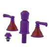 Rubinet Bidet Fitting with Spray, Diverter, and Vacum Breaker (Less Drain) Purple Haze