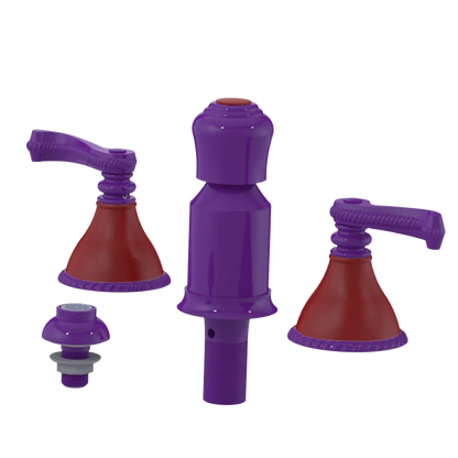 Rubinet Bidet Fitting with Spray, Diverter, and Vacum Breaker (Less Drain) Purple Haze