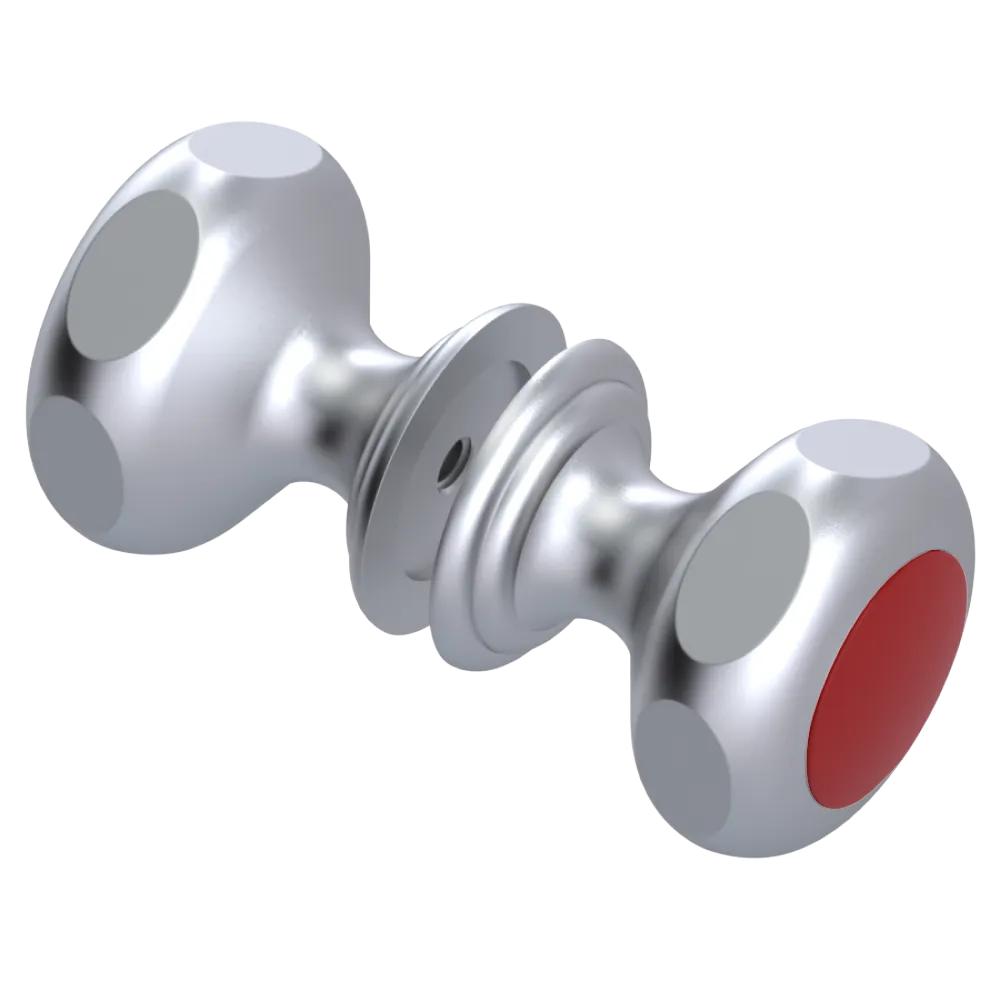 Rubinet Shower Door Knob (set) Satin Chrome