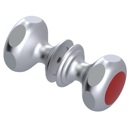 Rubinet Shower Door Knob (set) Satin Chrome