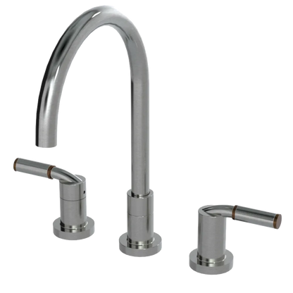 Rubinet Widespread Kitchen Set Satin Nickel