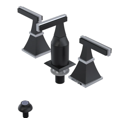 Rubinet Bidet Fitting with Spray, Diverter, and Vacum Breaker (Less Drain) Matt Black