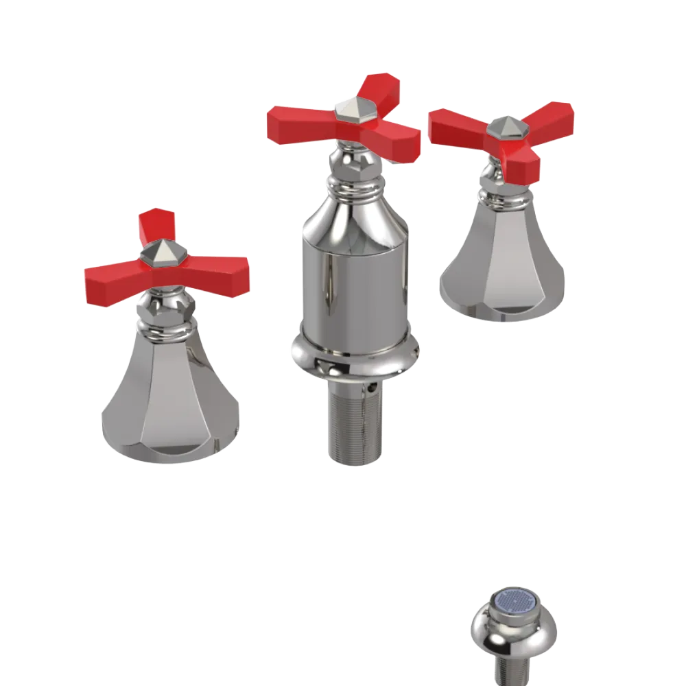 Rubinet Bidet Fitting with Spray, Diverter, and Vacum Breaker (Less Drain) Polished Nickel