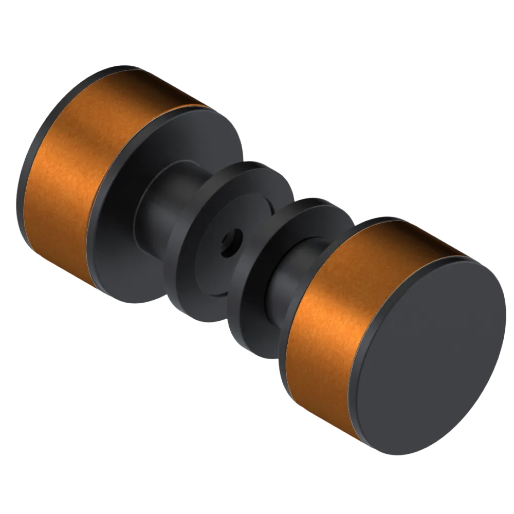 Rubinet Shower Door Knob (set) Matt Black