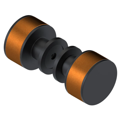 Rubinet Shower Door Knob (set) Matt Black