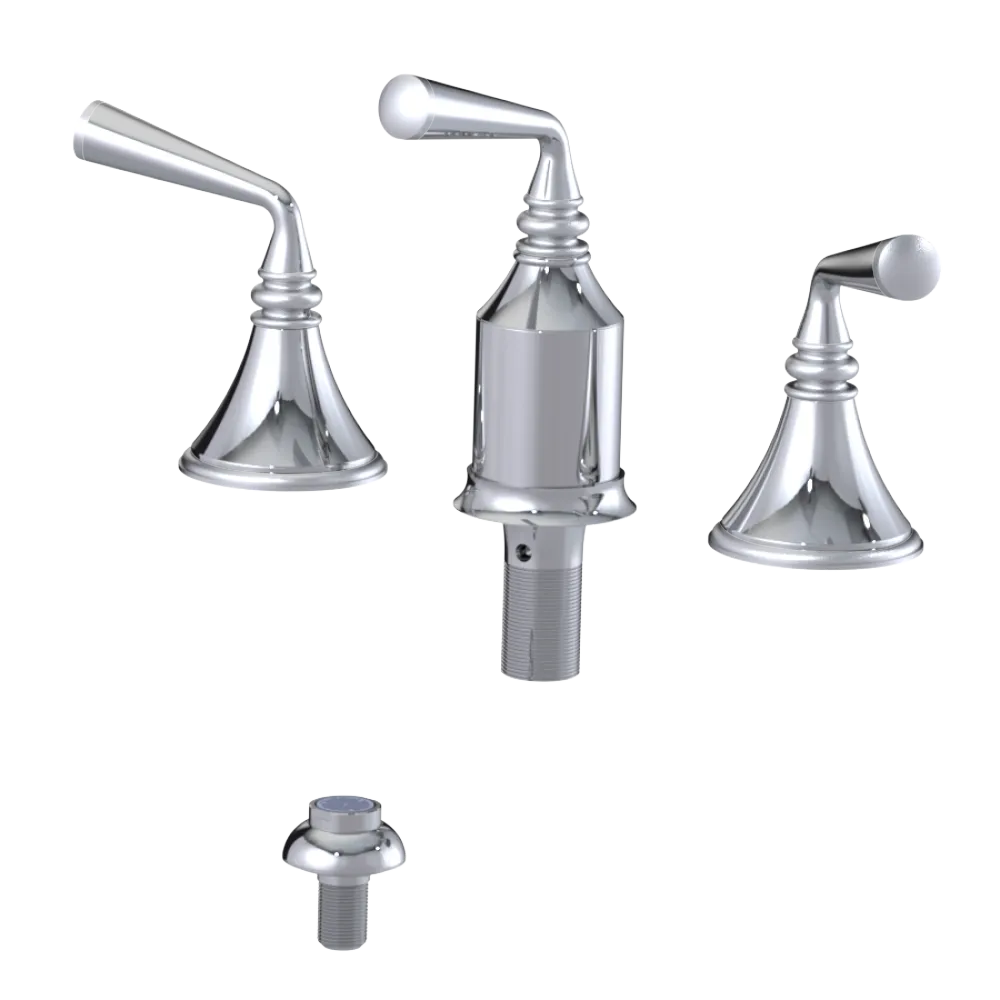 Rubinet Bidet Fitting with Spray, Diverter, and Vacum Breaker (Less Drain) Chrome