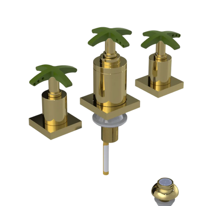 Rubinet Bidet Fitting with Spray, Diverter, and Vacuum Breaker (less drain) Bright Brass