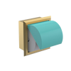 Rubinet RECESSED TOILET PAPER HOLDER Satin Brass