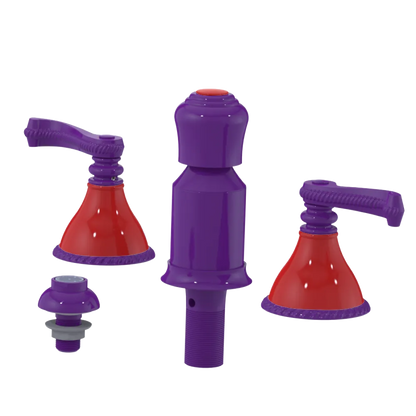 Rubinet Bidet Fitting with Spray, Diverter, and Vacum Breaker (Less Drain) Purple Haze