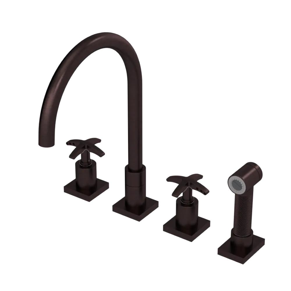 Rubinet Widespread Kitchen Set with Hand Spray Oil Rubbed Bronze