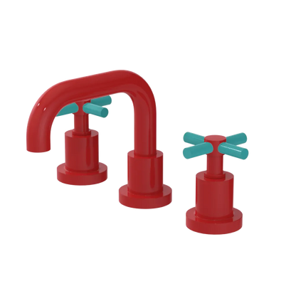 Rubinet Widespread Lav. Set. (less drain) Red