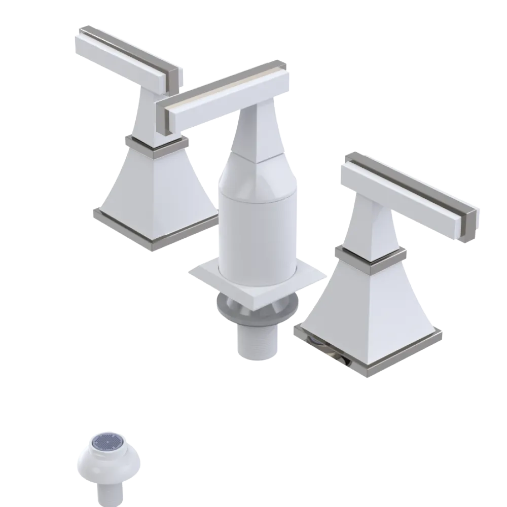 Rubinet Bidet Fitting with Spray, Diverter, and Vacum Breaker (Less Drain) White