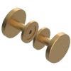 Rubinet Shower Door Knob (set) Satin Gold