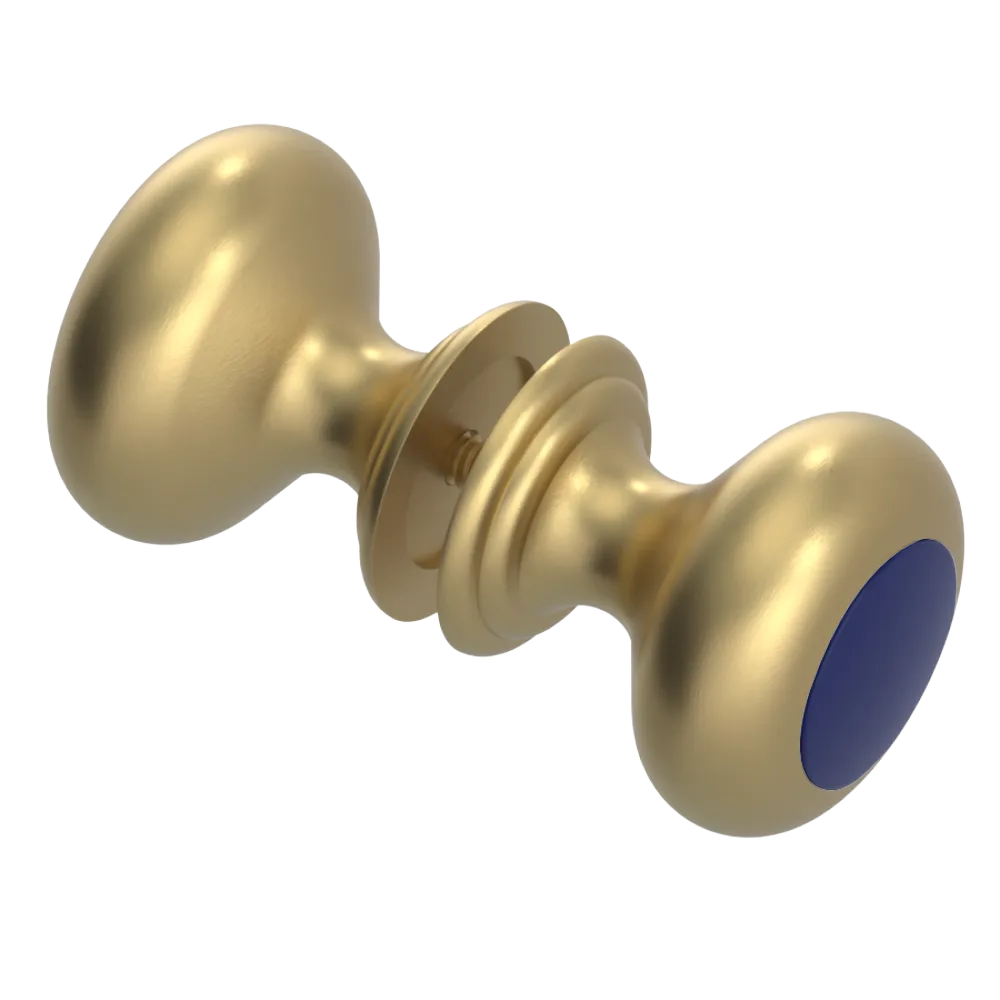Rubinet Shower Door Knob (set) Satin Brass