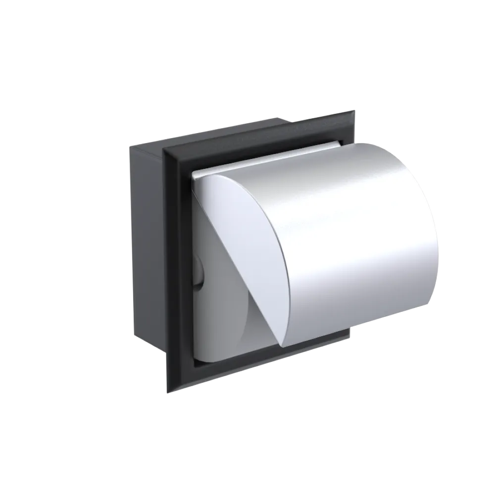 Rubinet RECESSED TOILET PAPER HOLDER Matt Black