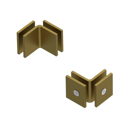 Rubinet 90 Glass to Glass Open Face Antique Brass Matt