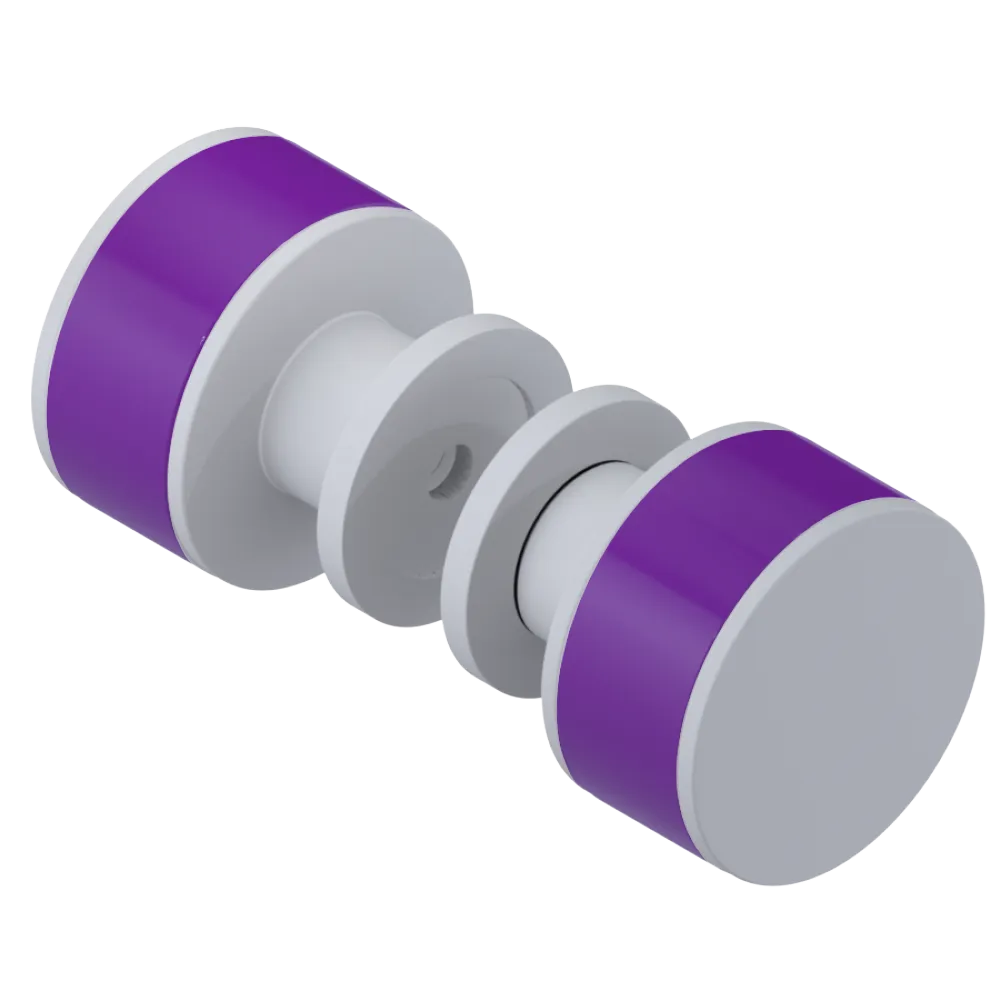 Rubinet Shower Door Knob (set) Matt White